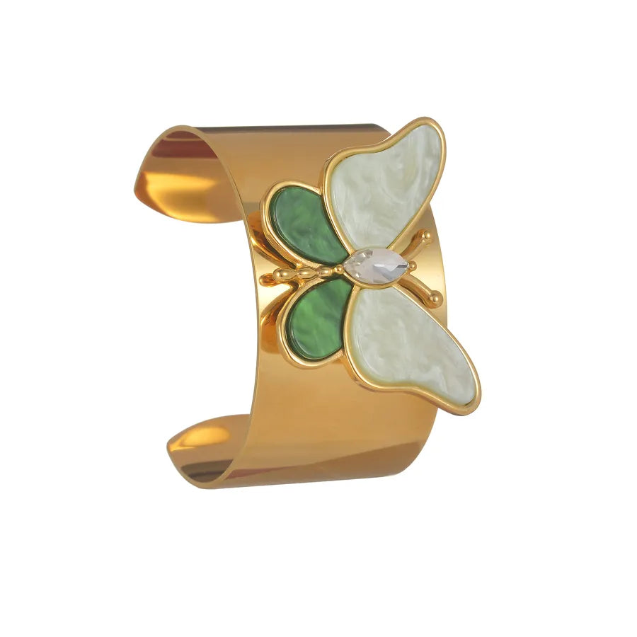 Cute Butterfly 304 Stainless Steel Bangle In Bulk
