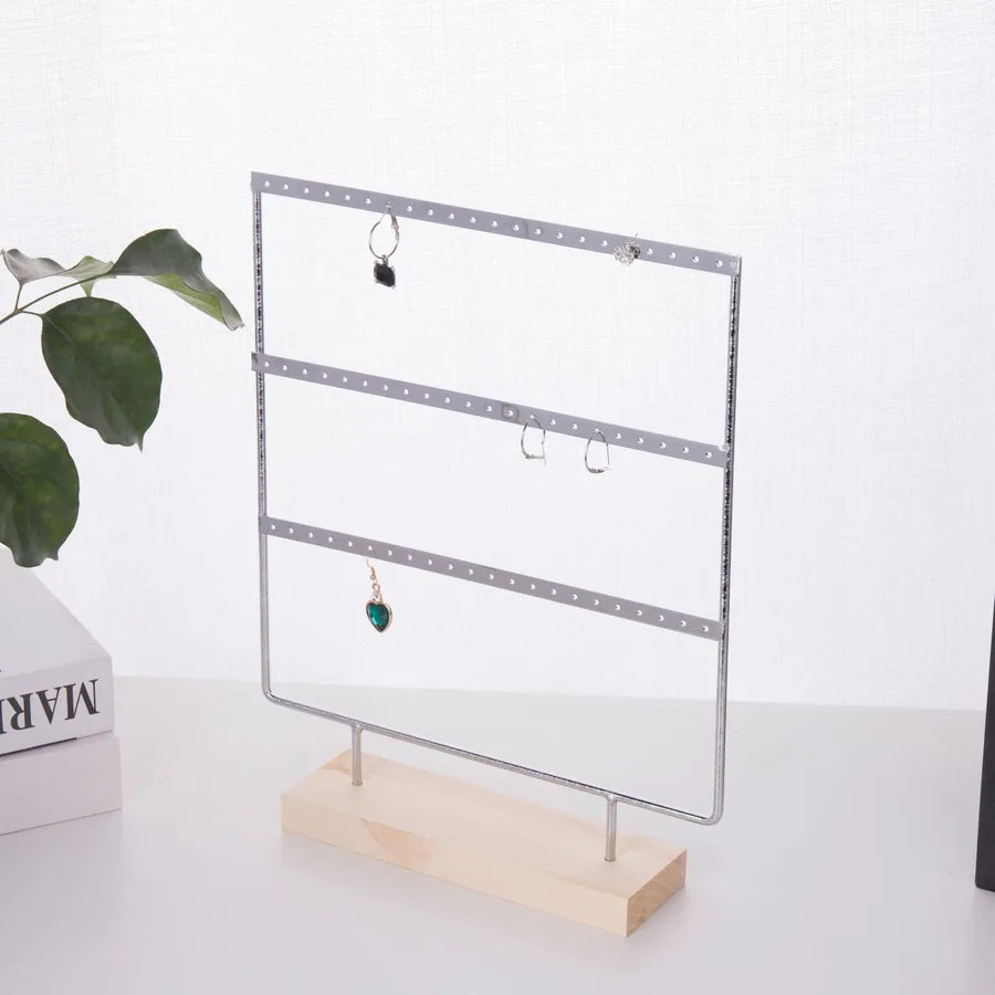 Wrought Iron Creative Earrings Pine Bottom Household Hanging Earrings Earrings Storage Jewelry Display Shelf Factory Wholesale