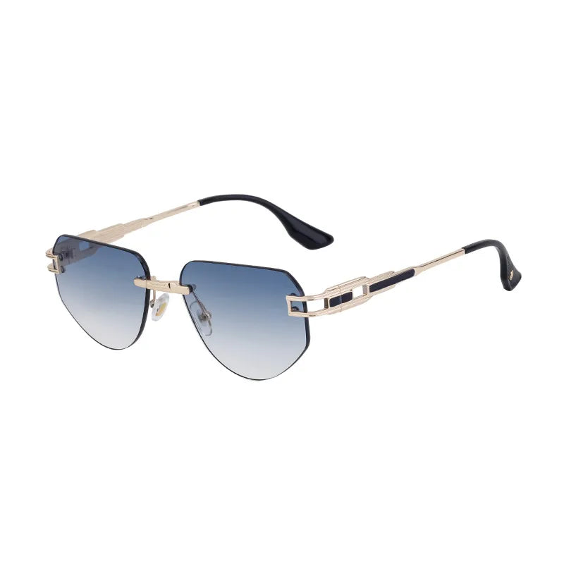 Retro Classic Style Geometric Pc Square Frameless Men's Sunglasses