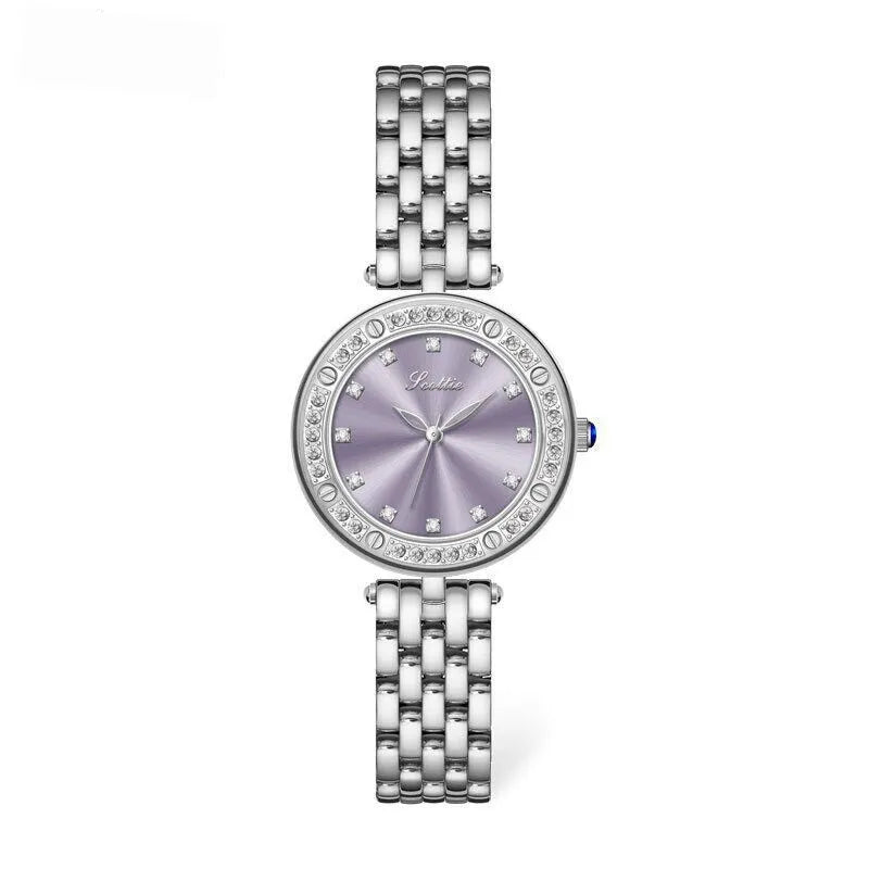 Casual Simple Style Commute Round Rectangle Butterfly Double Snap Quartz Watch