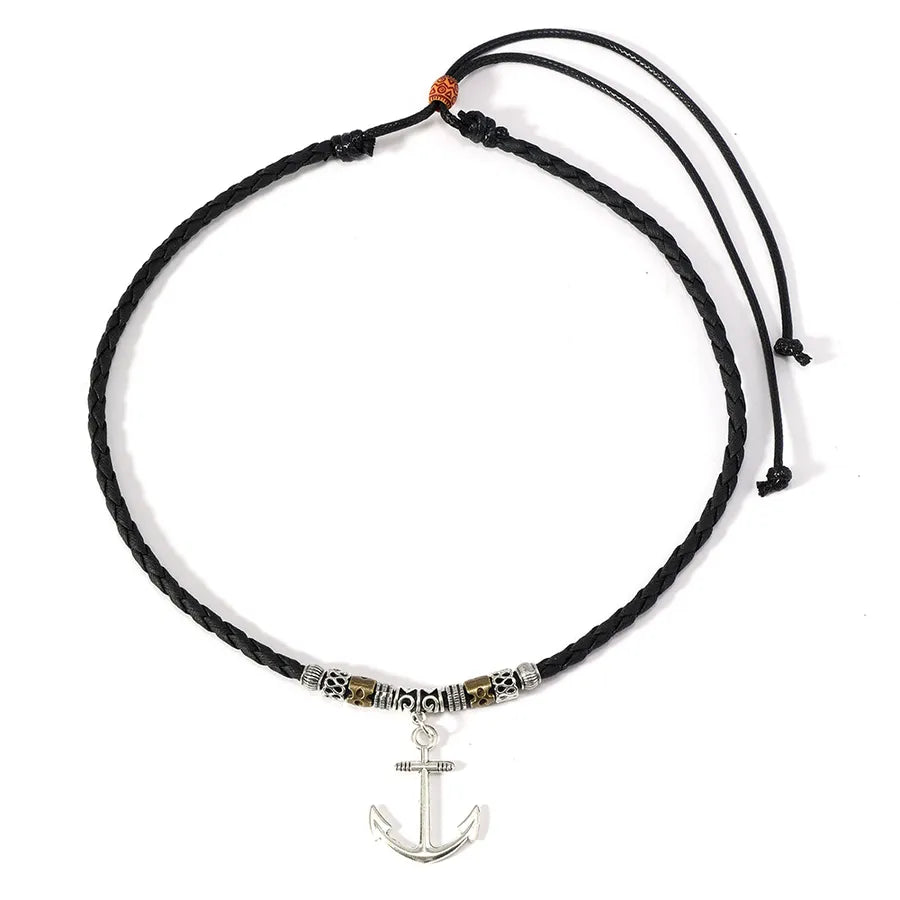 Hip-Hop Retro Leaf Alloy Men's Pendant Necklace