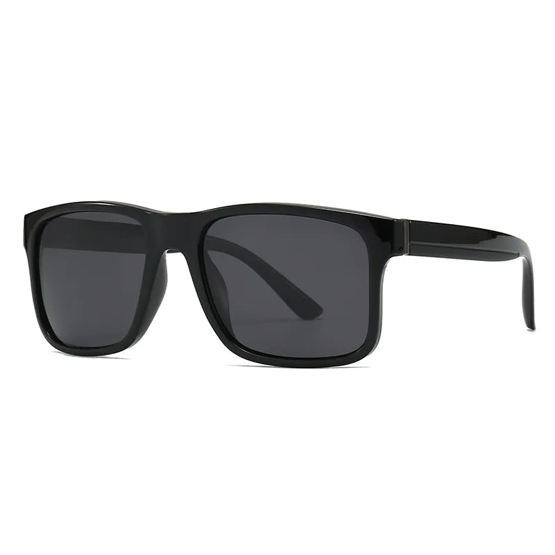 modern style solid color pc square patchwork full frame men's sunglasses