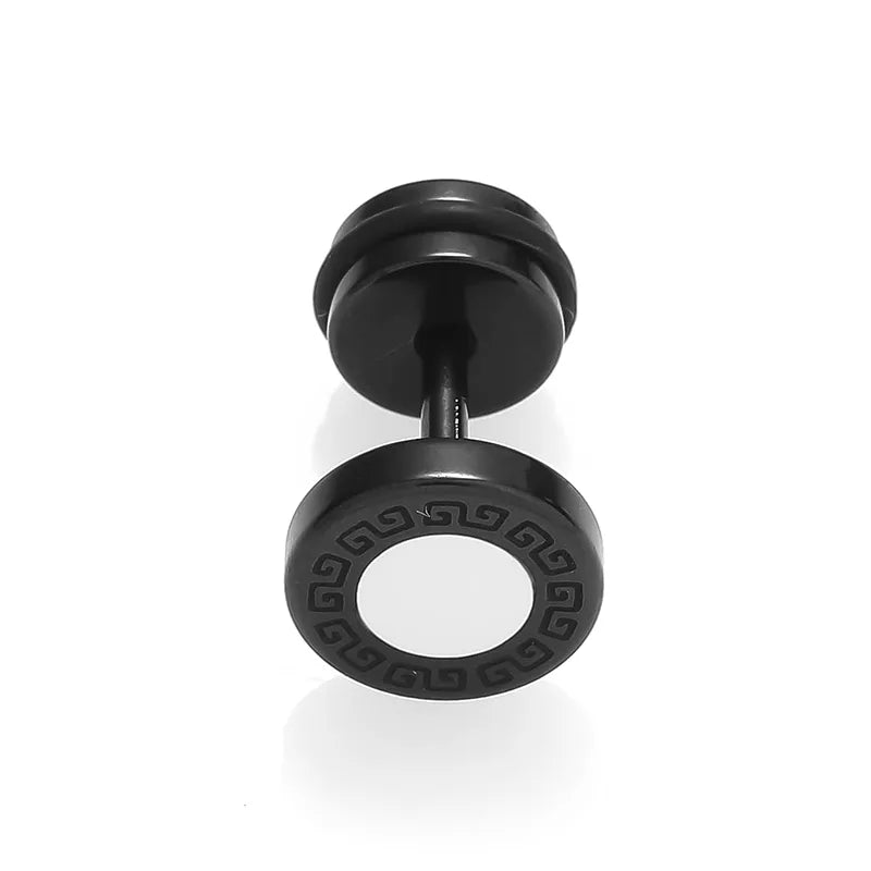 1 Piece Simple Style Classic Style Round Polishing Inlay 316L Stainless Steel  Zircon 18K Gold Plated Ear Studs