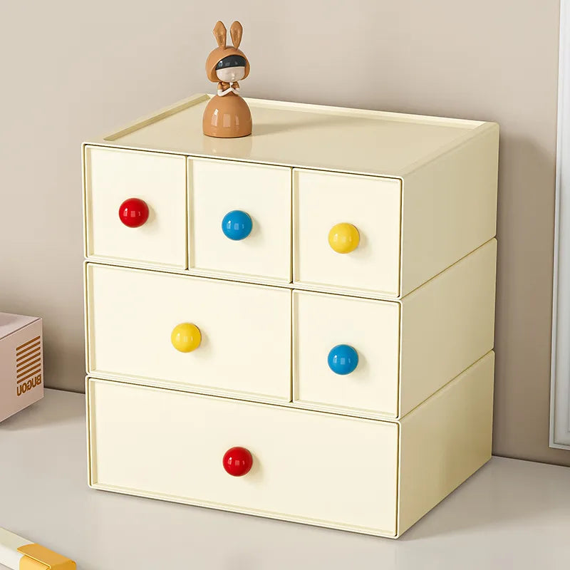 Dopamine Desktop Overlay Storage Cabinet Drawer Student Desk Stationery Storage Box Rubber Belt Hairpin Jewelry Fit Box