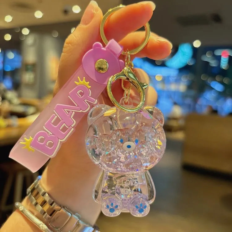 1 Piece Cute Bear Acrylic Unisex Bag Pendant Keychain