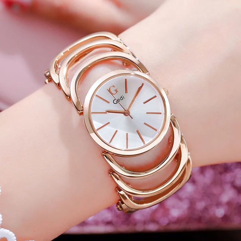 Casual Solid Color Jewelry Buckle Quartz Women's Watches