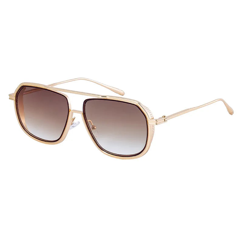 Elegant  Gradient Color Pc Square Full Frame Men's Sunglasses