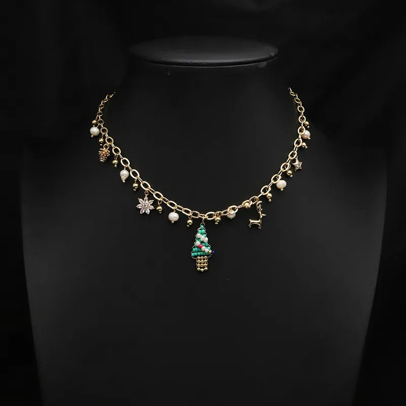 original design heart shape flower freshwater pearl plating 18k gold plated necklace