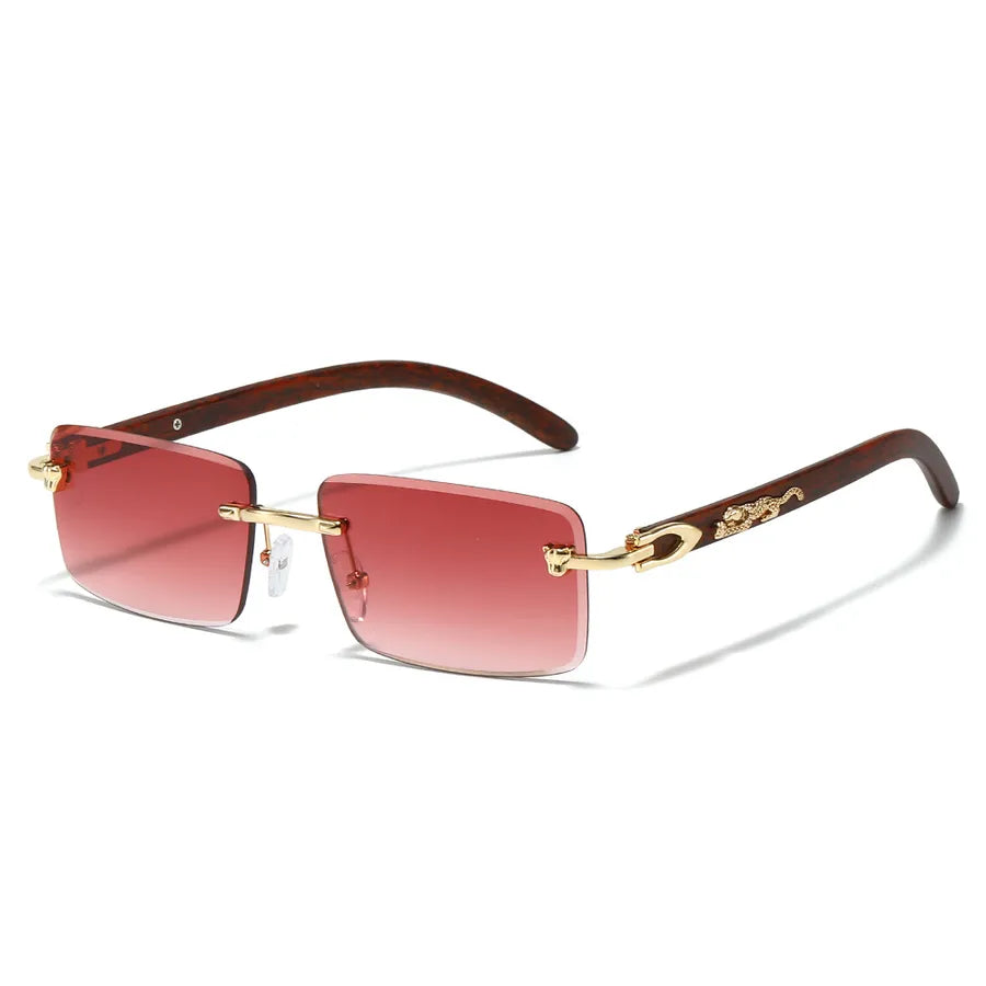 Vacation Modern Style Geometric Pc Square Frameless Men's Sunglasses