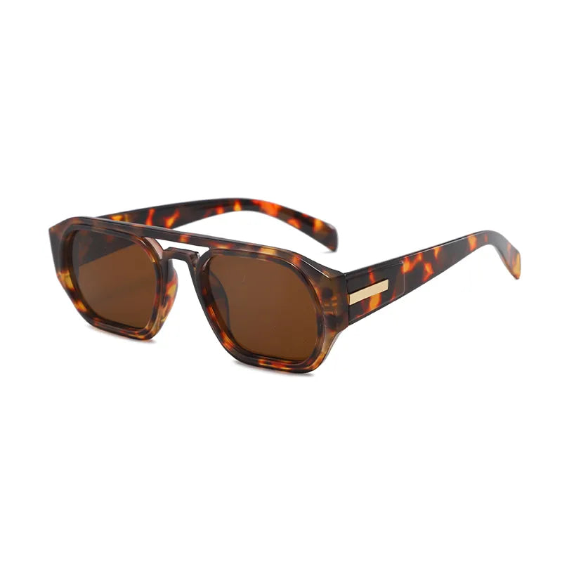 Personality Trend Simple Style Classic Style Solid Color Pc Polygon Full Frame Women's Sunglasses