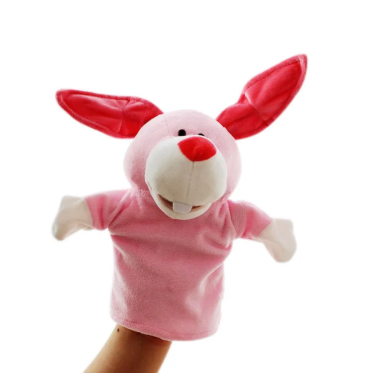 Can open mouth cartoon animal plush hand puppet parent-child toy mouth can move a variety of styles  spot mixed batch