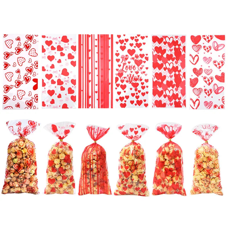 Valentine'S Day Basic Red Heart Plastic Date Gift Wrapping Supplies Gift Wrapping Supplies 1 Set