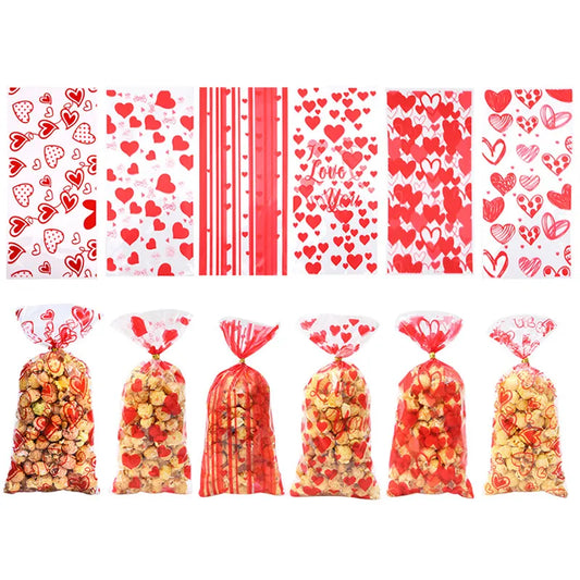 Valentine'S Day Basic Red Heart Plastic Date Gift Wrapping Supplies Gift Wrapping Supplies 1 Set