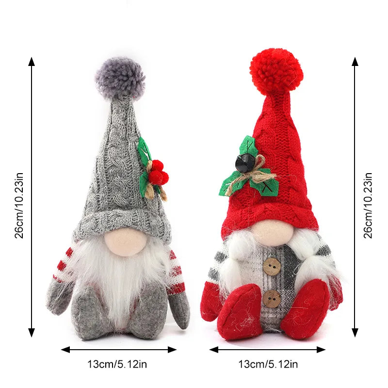Creative Christmas Decorations Old Man Doll Without Face Tabletop Display Window Display Cartoon Figurines European American Style