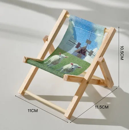 Casual Cute Printing Letter Wood Mobile Phone Holder Artificial Decorations