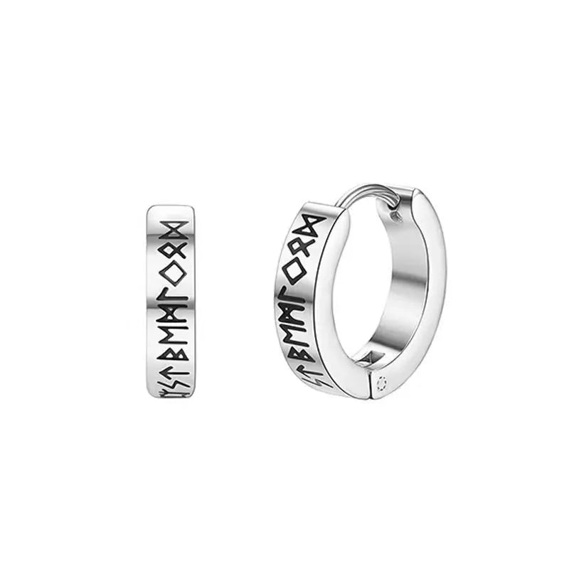 1 piece casual letter plating stainless steel earrings