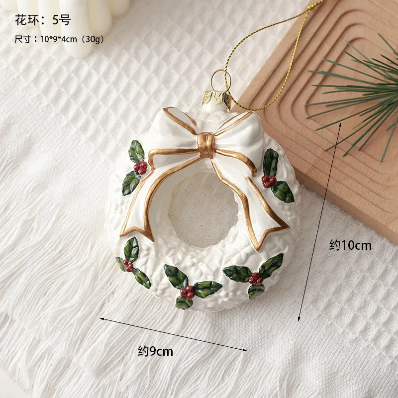 New Christmas Decorations Creative Snowflake Christmas Tree Hanging Ornaments Scene Arrangement Props Festive PVC Decoration