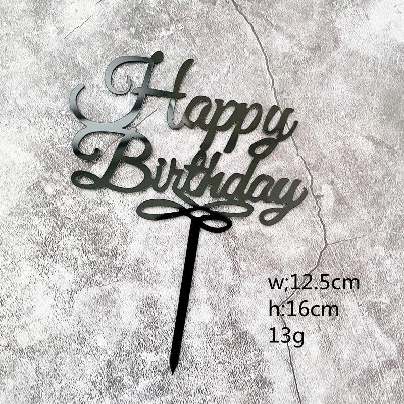 birthday letter arylic party cake decorating supplies