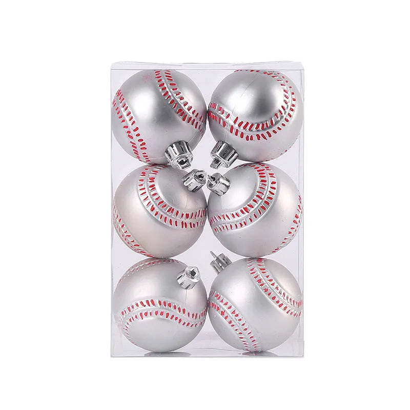 Christmas Cartoon Style Basketball Football Plastic Indoor Family Gathering Festival Hanging Ornaments