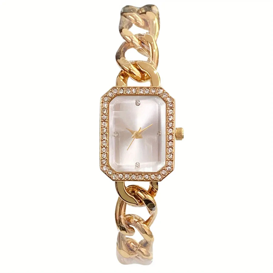 Simple Style Classic Style Solid Color Butterfly Double Snap Quartz Women's Watches