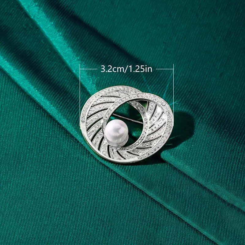 Elegant Pin O-Shape Alloy Women's Brooches 1 Piece