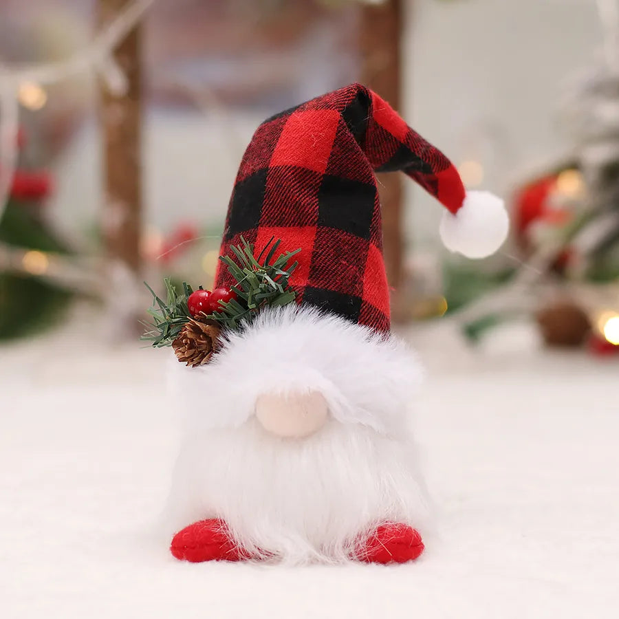 Christmas Fashion Santa Claus Snowman Elk Plastic Party Ornaments