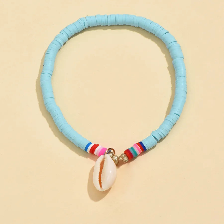 Bohemian Beach Style Distinctive Foot Decoration Simple Metal Turquoise Rice Beads Rhinestone Soft Pottery Multi-Style Foot Chain