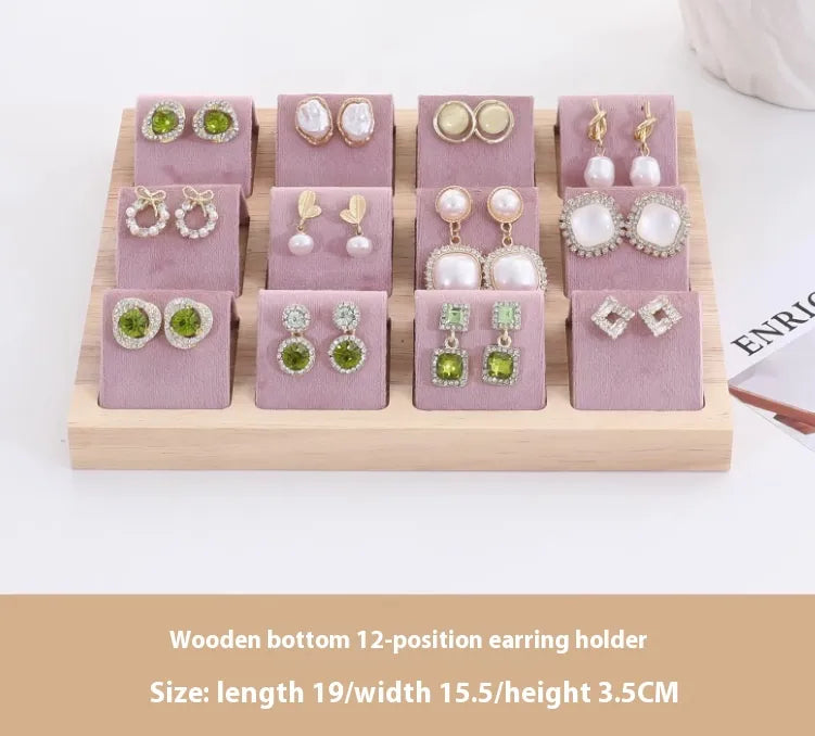 1 Piece solid wood Retro Classic Style Solid Color Jewelry Rack