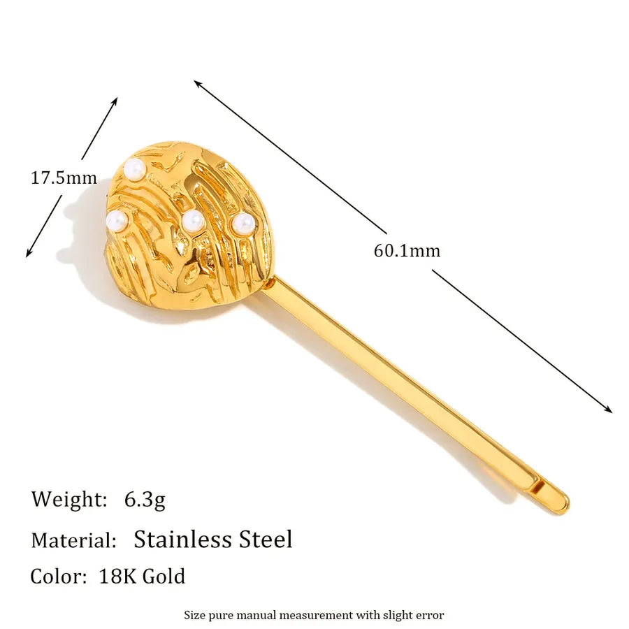 Vacation Classic Style Women's Shell 304 Stainless Steel Plating Hair Clip