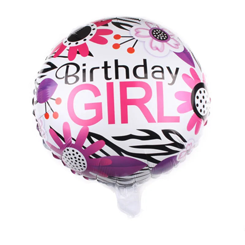 Birthday Cute Modern Style Letter Color Block Aluminum Film Birthday Balloons