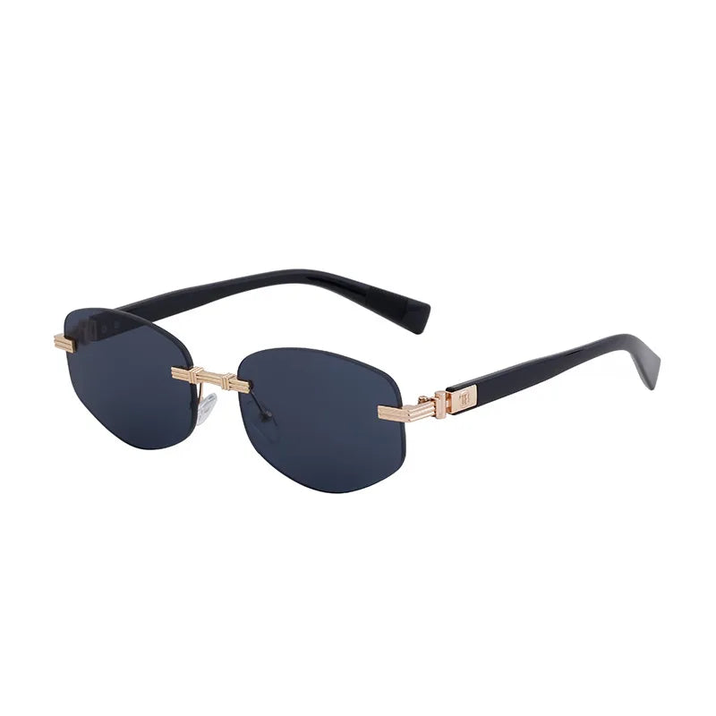 Roman Style Solid Color Pc Square Frameless Men's Sunglasses