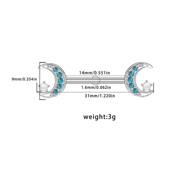 1 Piece Nipple Rings & Studs Hawaiian Sexy Tropical Heart Shape Floral Butterfly 316 Stainless Steel  Arylic Alloy Epoxy Plating Inlay Acrylic Rhinestones Zircon White Gold Plated nipple ring Nipple Rings & Studs