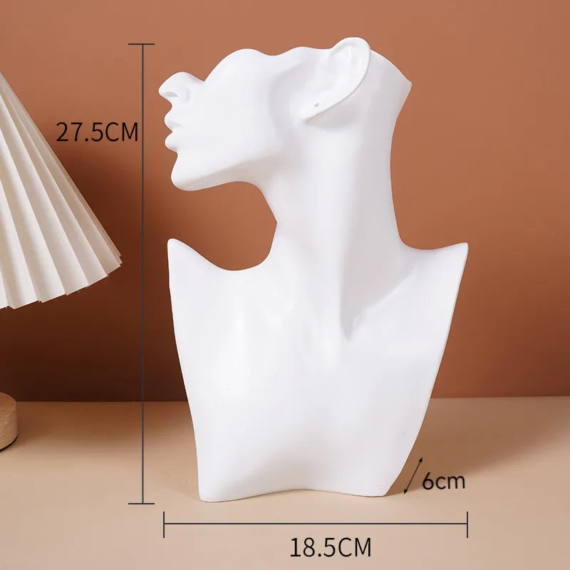 Resin Jewelry Display Stand Necklace Bracelet Earring Model Holder Premium Feel Integrated Design Hand Touch Pattern
