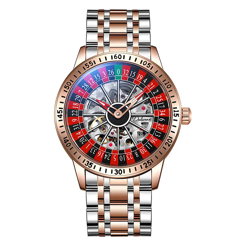 Casual Geometric Double Side Snaps Mechanical Watch Men's Watches