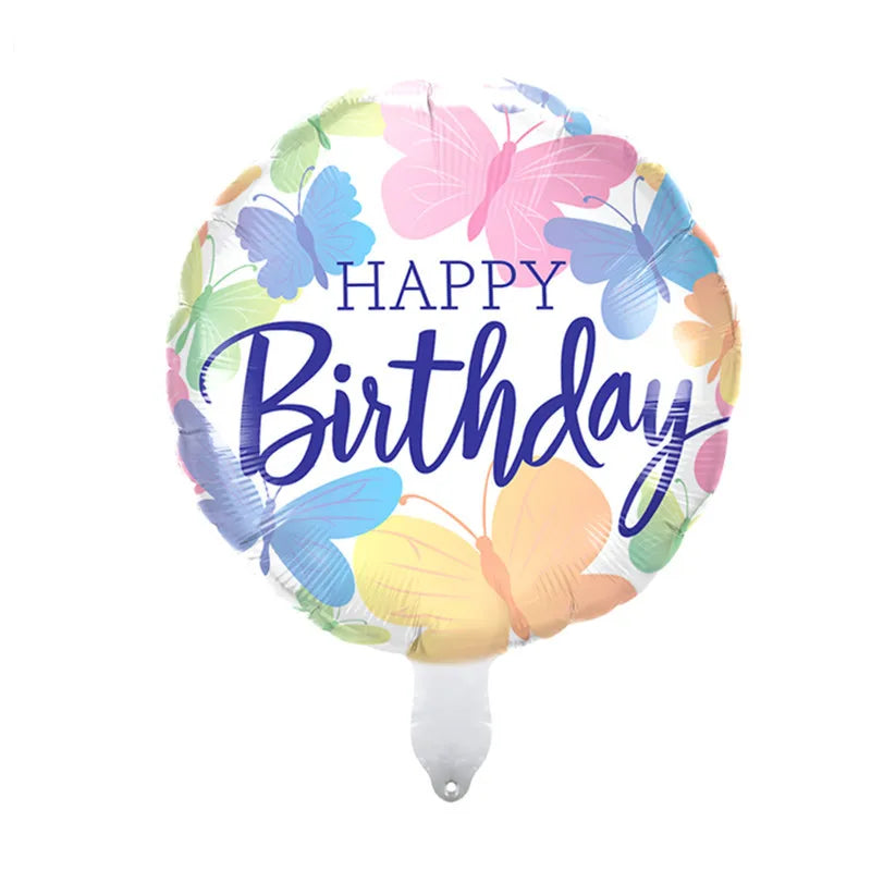 Birthday Cute Modern Style Letter Color Block Aluminum Film Birthday Balloons