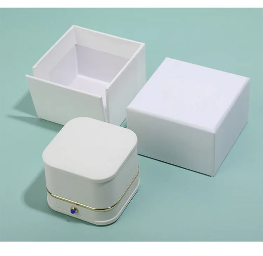 1 Piece Pu Leather Luxurious Holiday Daily Solid Color Jewelry Boxes