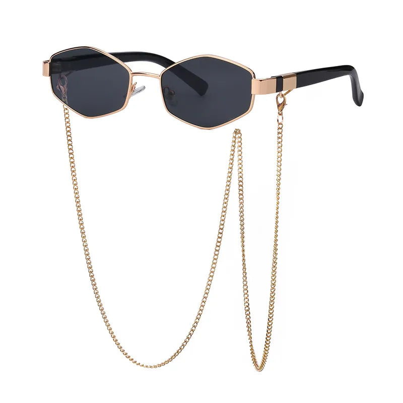 sexy geometric pc polygon full frame women's sunglasses
