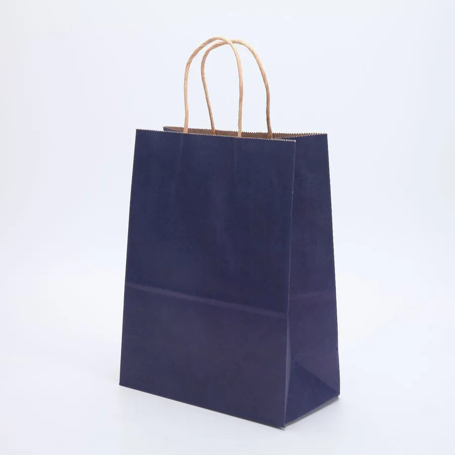Hand-held paper bag spot Square bottom Kraft paper bag take-out packaging gift packaging bag color shopping bag