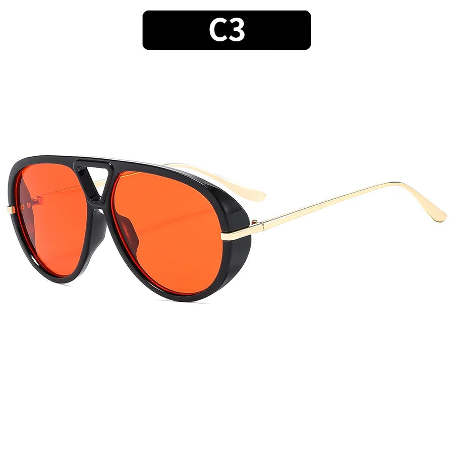 Casual Solid Color Ac toad glasses Full Frame Women's Sunglasses