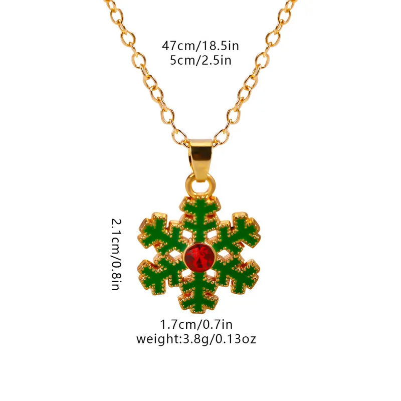 Christmas Elements Deer Santa Claus Alloy Pendant Necklace Christmas Socks Drop Oil Bell Pendant Best Friend Jewelry