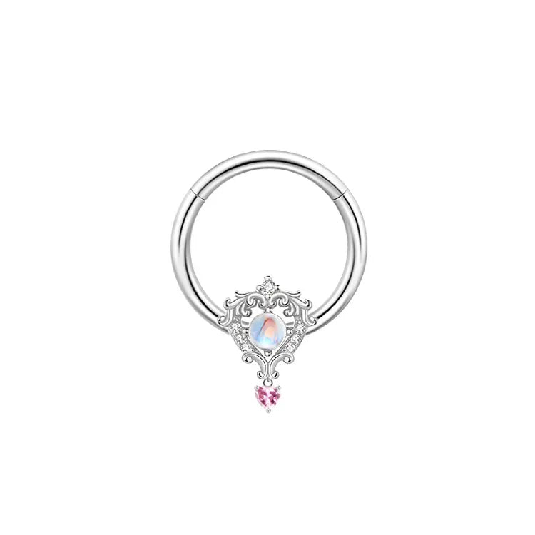 cute sexy animal heart shape stainless steel alloy copper asymmetrical plating inlay zircon 14k gold plated 18k gold plated silver plated cartilage earrings belly ring nose ring