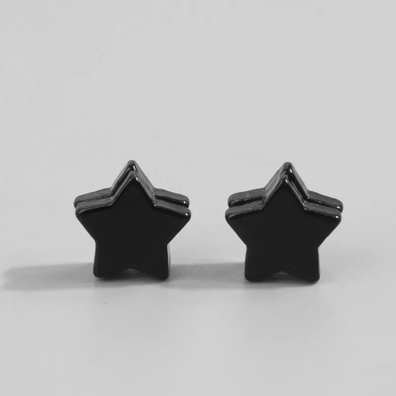 1 Pair Hip-Hop Red Heart 304 Stainless Steel Ear Cuffs