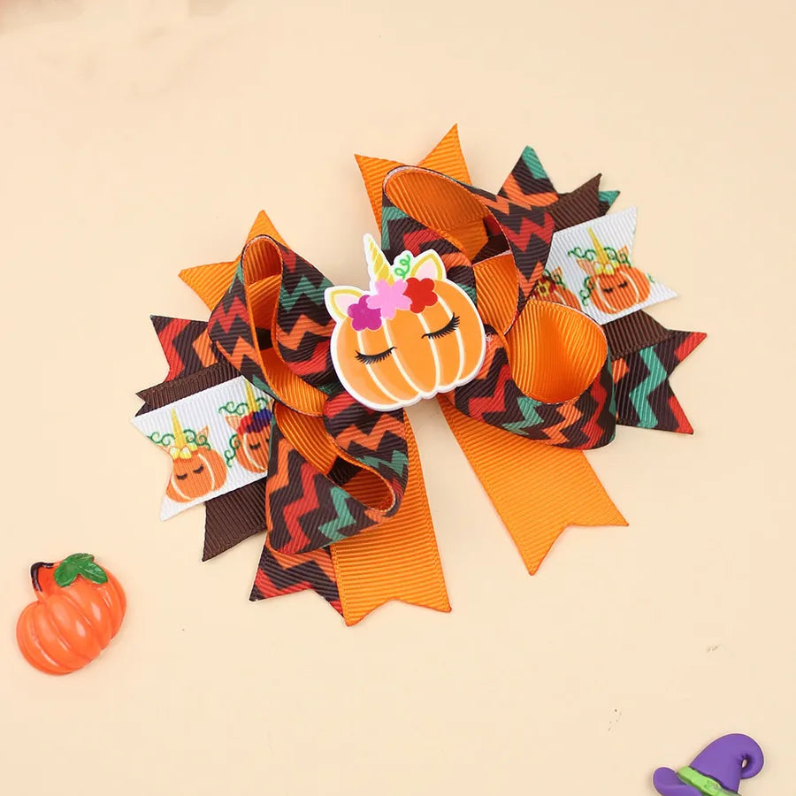 Halloween Pumpkin Skeleton Bat Hair Clip Cartoon Night Horror Movie Hair Accessories For Children