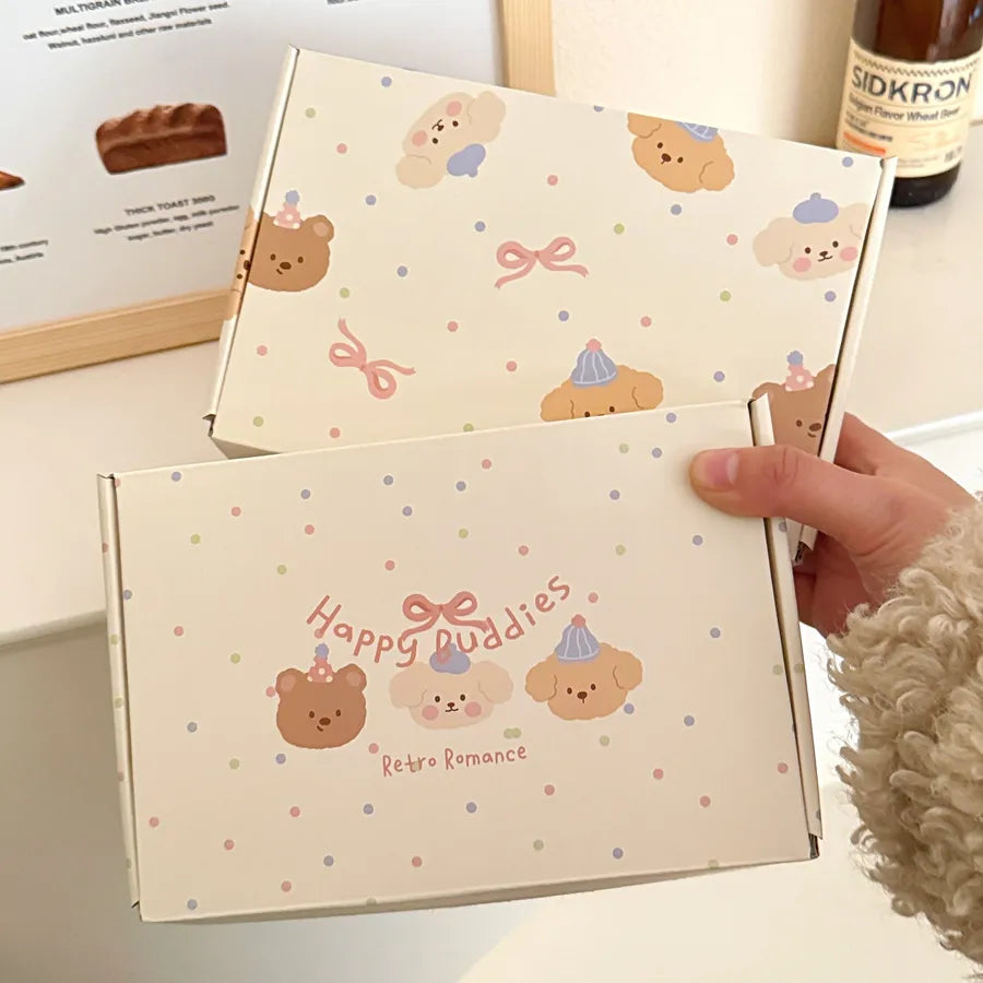 5 PCS/Package Paper Card Cute Party Birthday Animal Cartoon Multicolor Box