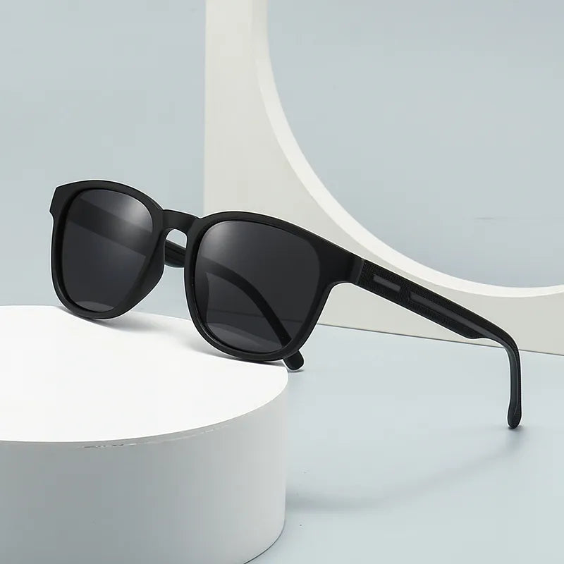 modern style solid color pc round frame full frame men's sunglasses