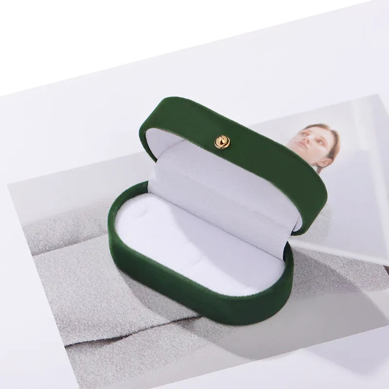 casual solid color pu leather jewelry boxes 1 piece