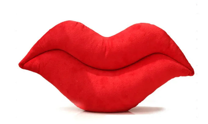 cute sexy lips pp cotton throw pillow
