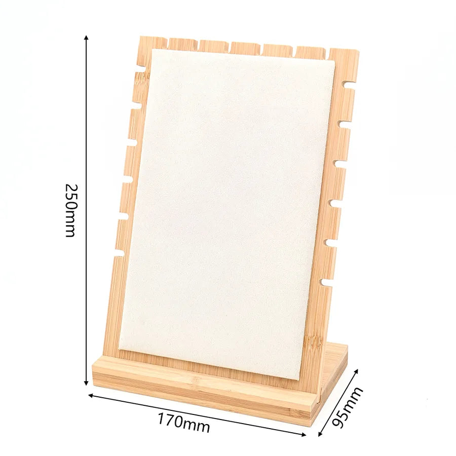 1 Pc/Package Cloth Bamboo Flannel Handmade Simple Style Korean Style Simple Solid Color Rectangle Jewelry Display Jewelry Rack