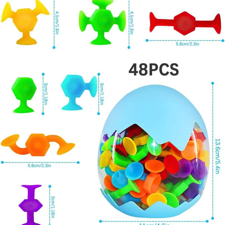 Hot Suction Cup Soft Building Blocks Suction Music Sticky Music Children's Educational DIY Variety Matching Building Blocks Toy