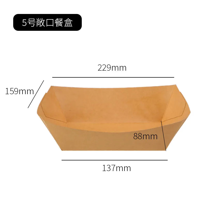 Internet celebrity Kraft paper picnic box disposable lunch box outdoor camping fruit Bento Sushi packing box